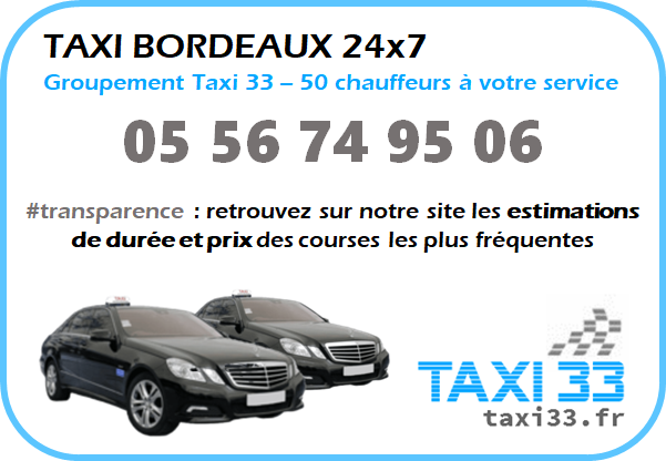 Taxi Bordeaux - Estimation prix course